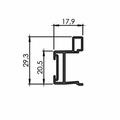 Madlo Modern WIDE, čierny industrial 2,7m  /Laguna