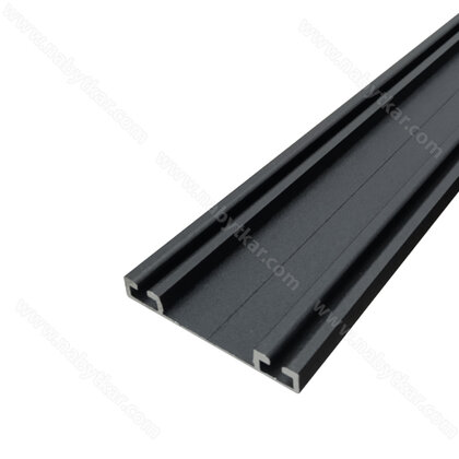 Koľaj spodná Rama čierny industrial 2m  /Laguna