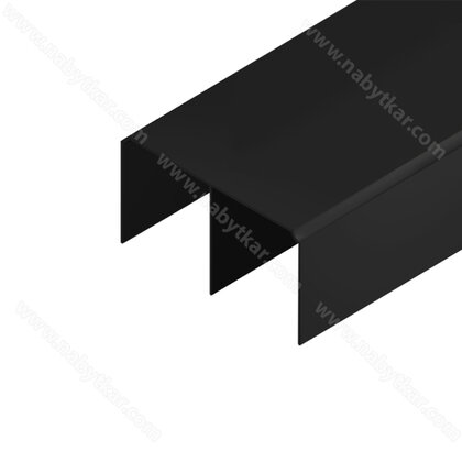 Koľaj vrchná čierny industrial 2m  /Laguna