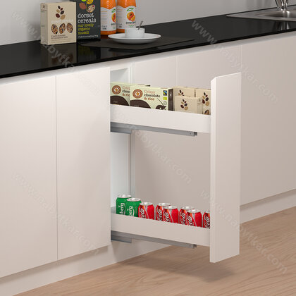 Cargo košík ASTON LUX "20" 2 pol,boč.ved. 159x485x520 biela /Iron Line