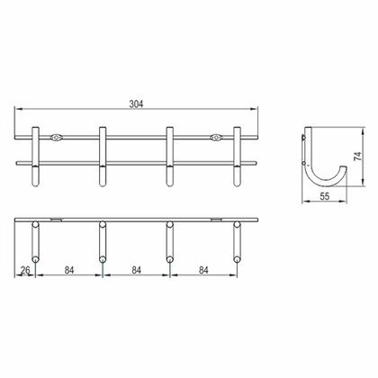 Vešiak na uprat.servis, ocink / Rejs