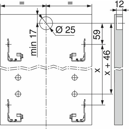 Legrabox, bočnice 770M3002S Orion sivá matná, 300 mm /Blum