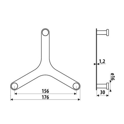 Vešiak Spinner WS106 L2 čierny / Gamet