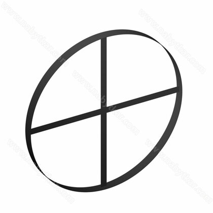 Rám na zrkadlo fi 800 mm čierny / Gamet