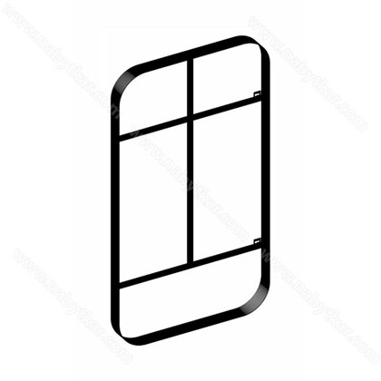 Rám na zrkadlo 500 x 900 mm čierny / Gamet