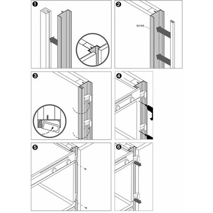 Gripless - AL profil 901316 na montáž elektrických zariadení L-600 mm/ SD