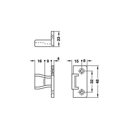 HE-Spoj. kovanie Pacofix,as, platnička (26250359) Hafele