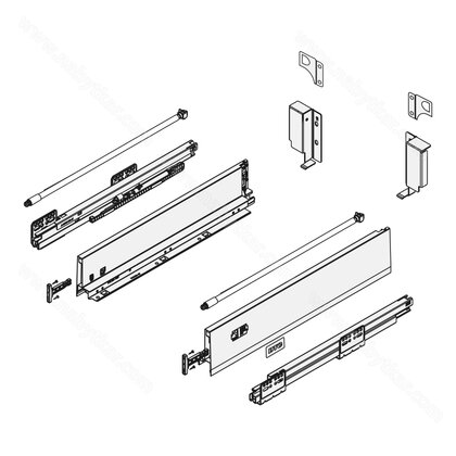 Creobox 500 - FLEXSET,okrúhly reling, biely / DTC