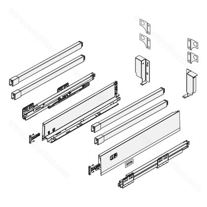 Creobox 500 - FLEXSET,2hranatý reling, biely / DTC Creobox 500 - FLEXSET,2hranatý reling, biely / DTC