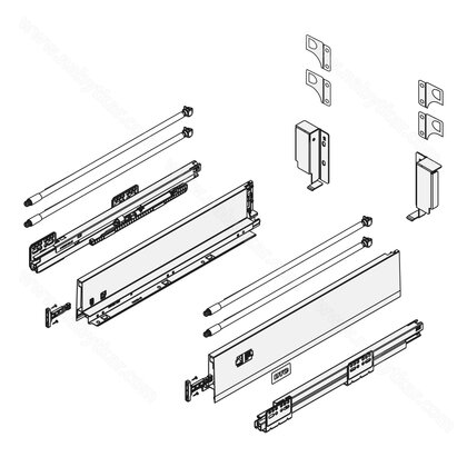Creobox 500 - FLEXSET,2okrúhly reling, biely / DTC Creobox 500 - FLEXSET,2okrúhly reling, biely / DTC