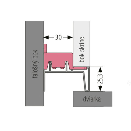 Gripless - klip k zvislému jednostrannému profilu S160