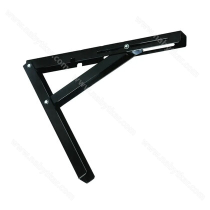 Uholník sklápací pre velké zaťaženie 45 kg, 400x275 mm, čierny  / LC