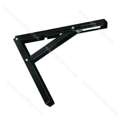 Uholník sklápací pre velké zaťaženie 70 kg, 560x580 mm, čierny  / LC