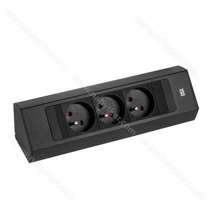 Zás. lišta pre nást. a rohovú montáž CASIA2 932.101 krátka 3x230V 35° čierna