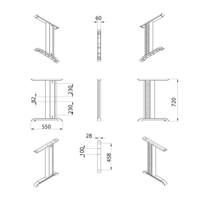 Kanc.podnož KP-280- bez excentra a tiahla