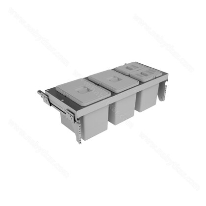 Odp. kôš 700B, pre š: 900mm, s tlm a uch na dvier,860-868x465x300,42l.antracit rám-koš sivý / SIGE