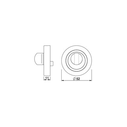 Rozetka na WC T-004-100-G8/G2 inox/chróm pre CARINA