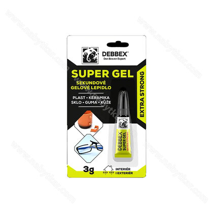 Sekundové gélové lepidlo SUPER GEL 3g DEBBEX blister/ Den Brawen