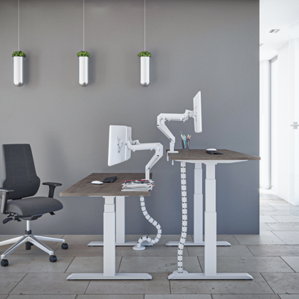 Kancelárska podnož FUTURO elektr. nastavitelná (625mm-1275mm), rovná / Rejs