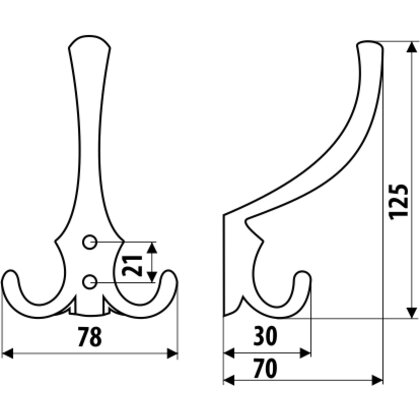 Náb.vešiak VP59-L36, čierny mat /Gamet