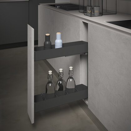 Cargo košík "15" 002 PRO LINE, bočný-s tlmením, Antracit / SIGE Cargo košík "15" 002 PRO LINE, bočný-s tlmením, Antracit / SIGE