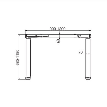 Kancelárska podnož FUTURO II elektr. nastavitelná (625mm-1275mm), rovná, model 2024 / Rejs Kancelárska podnož FUTURO II elektr. nastavitelná (625mm-1275mm), rovná, model 2024 / Rejs