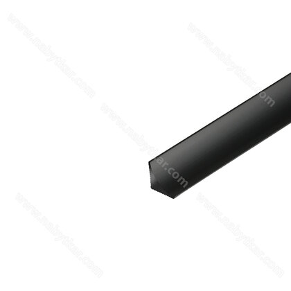 Lišta tesn.na prac.d. 15x15 trojuhol.d-3,5m čierna mat C-35