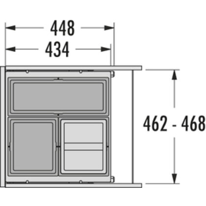 Odpadkový kôš-Cargo 500 17+13+13D /HAILO