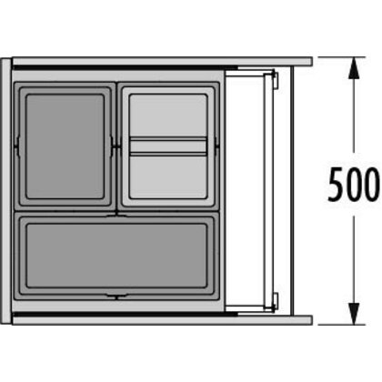 Odpadkový kôš-Triple XL 500 18+13+13D /HAILO