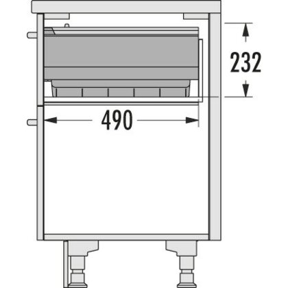 Špajzový box pre zásuvky od šírky 600 mm / HAILO