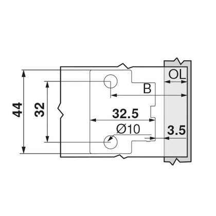 Záves na tenké dvierka (8-14 mm) 71B453T EXPANDO Clip top Blumotion / Blum 