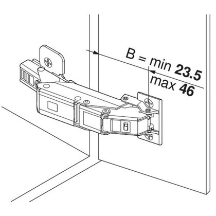 Záves na tenké dvierka (8-14 mm) 71B453T EXPANDO Clip top Blumotion / Blum 