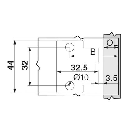 Záves na tenké dvierka (8-14 mm) 70T453T.TL EXPANDO Clip top bez pera / Blum 