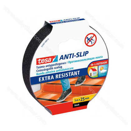 Protišmyk. páska 5m x 25mm , čierna  /TESA