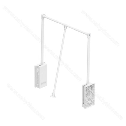 Sklopný vešiak 890-122 cm, chróm- biely