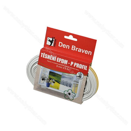Tesniaci profil- P 9x5,5x6m biely EPDM (Mappy) / Den Br.