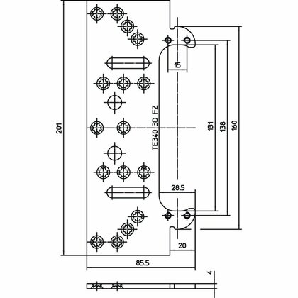 Podložka na záves Tectus TE 340 3D FZ/1
