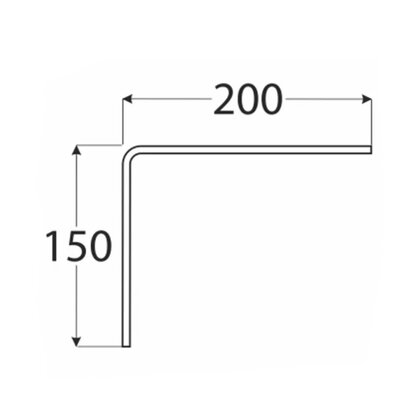 Konzola WSB200 oceľová 150 x 200 mm, čierna