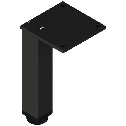 Nábytk.noha N 30X30 B 250mm, čierna s reguláciou /Zobal