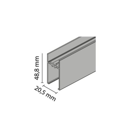 Profil vodorovný Rama , zlatý industrial 3m  /Laguna