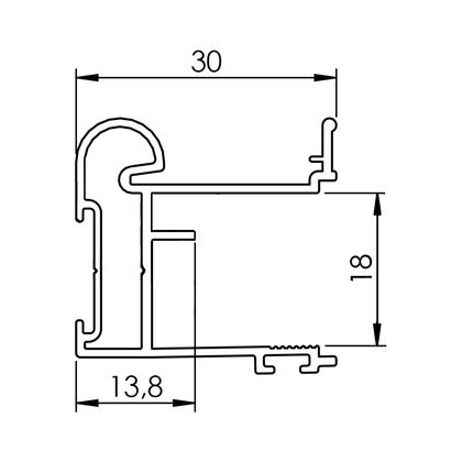 Madlo Rama WIDE , meď industrial 2,7m  /Laguna