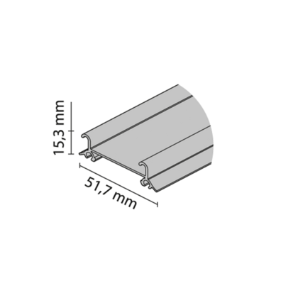Koľaj spodná GAMA , zlatý industrial 6,0 m  /Laguna