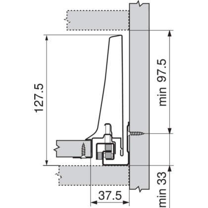 Tandembox Antaro 270mm Bočnica 378K2702SA  "K" Ľavá a pravá, biela