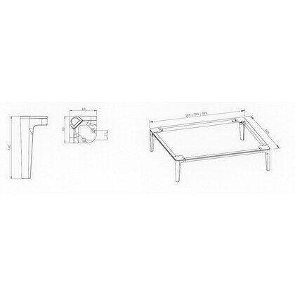 Podnož pod skrinku Z-6913-800.P61 , čierna mat.