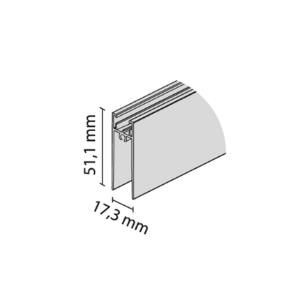 Profil spodný TWIN II 88450003  2m,čierna matná  /Laguna