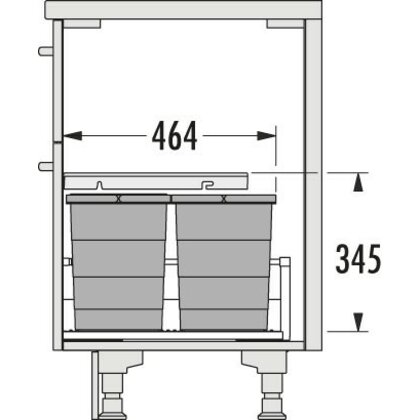 Odpadkový separátor 600 AS Allegro 295 18+18+8+8 /HAILO