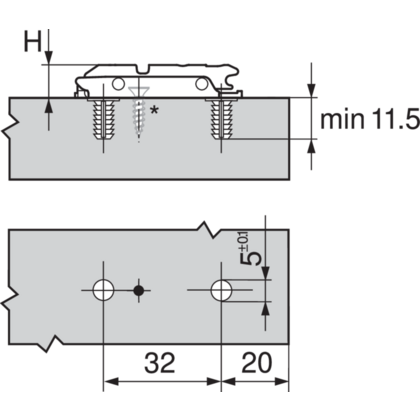 Mont.podložka EXPANDO  s excentr. pre závesy a teleskopy do HF,HK-S , 177H3100E čierny onyx / Blum