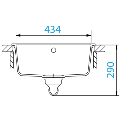 Drez NEMO N-100S, 490x510, NERO + sifón