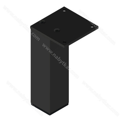 Nábytk.noha N 45X45 B 160mm, čierna /Zobal