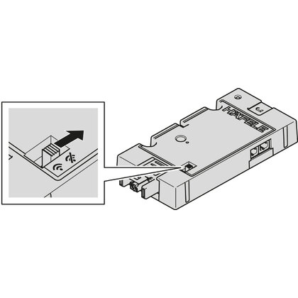 2cestný rozbočovač, Häfele Connect Mesh 850.00.845, přepínatelné kabelové-bezdrátové spínání, 2pólov